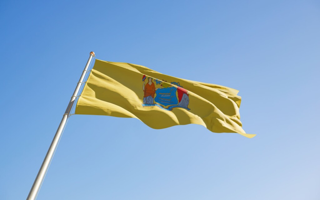 new-jersey-us-state-flag-low-angle 